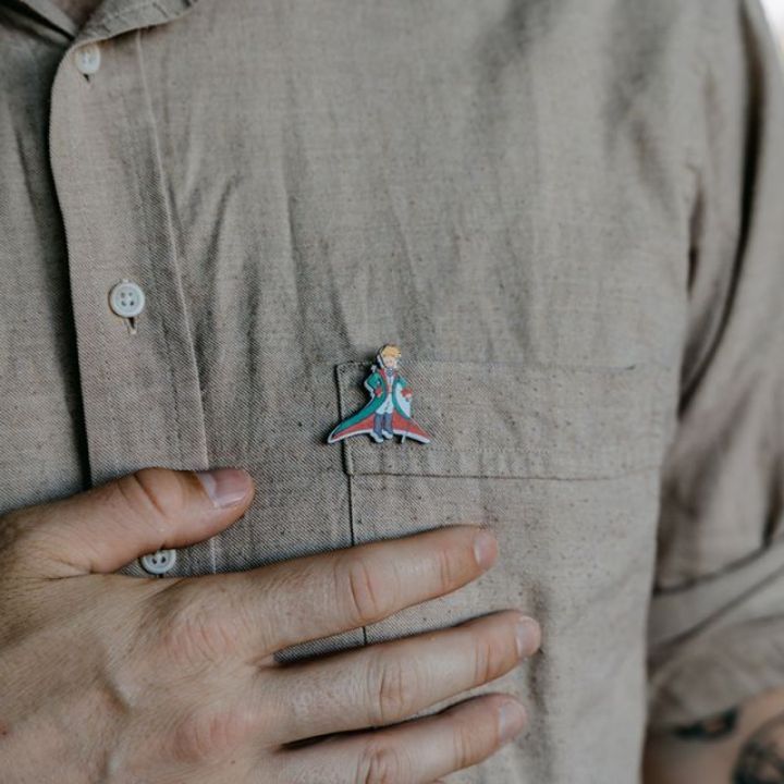 BeWooden Dřevěná Brož Malý Princ