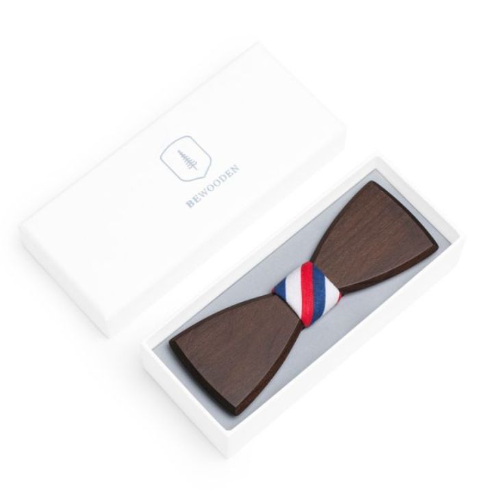 BeWooden Dřevěný motýlek Trikolora