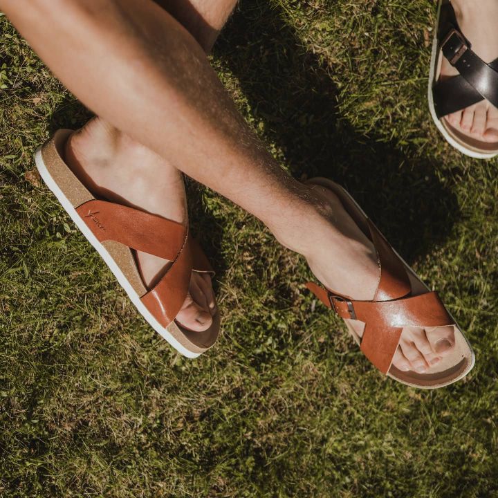 Pantofle Cork Cognac 